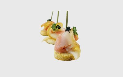 Атле с масляной рыбой и икрой