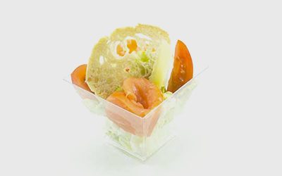 Салат "Цезарь" с лососем