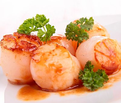 Морской гребешок на гриле